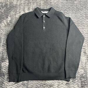 M&S Cotton Blend Black Polo Jumper 10-11‎ Yrs